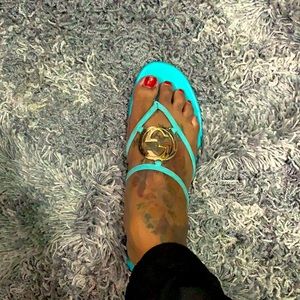 Gucci tourqoise sandals
